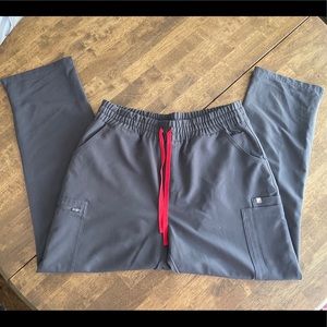 Figs High Waisted Yola Skinny Scrub Pants Charcoal XL RARE